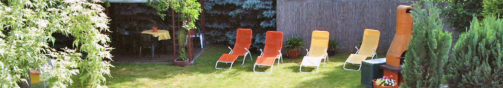 Pension Ohorn - Entspannen im Garten mit Grill
